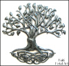 Metal Tree, Metal Wall Hanging, Tree of Life, Metal Art of Haiti, Haitian Steel Drum Art- 24"